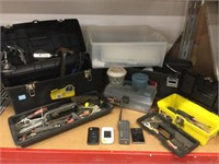 Toolboxes with Assorted Tools