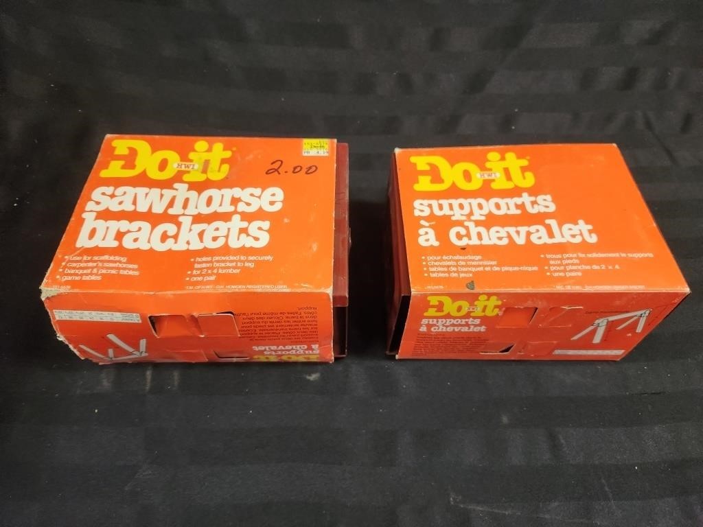 Like NEW in Package - (4) Sawhorse Brackets