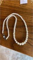 Vintage graduated pearls with marcasite clasp