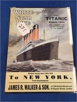 16"x1' White Star Line Titanic sign