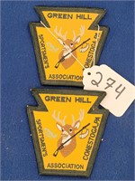 (2) Green Hill Sportsmen's Association patches