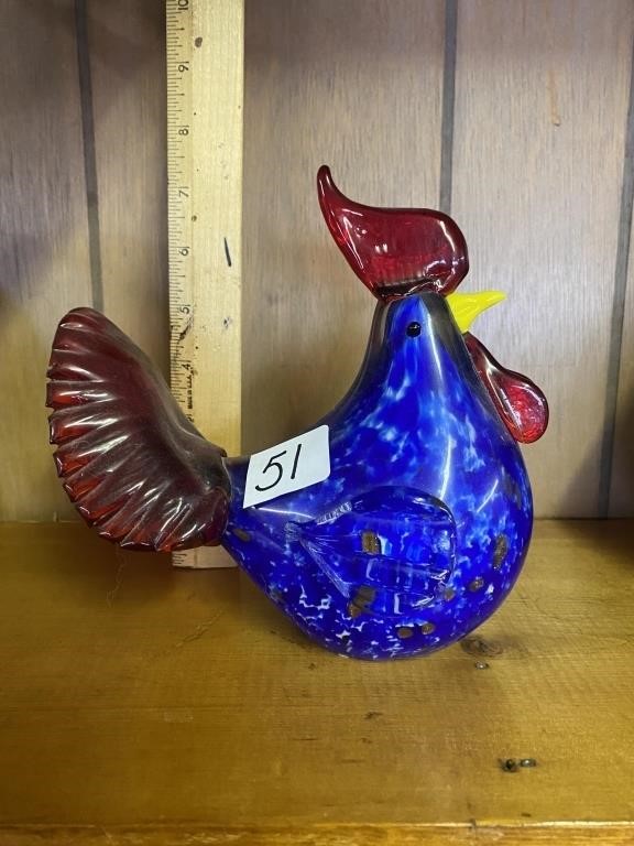 Lenox glass rooster – twilight