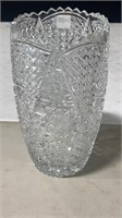 Artist Signed Cut Glass Vase
