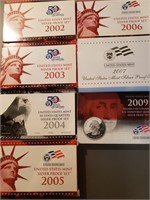 2002-2009 Silver Quarter Proof Sets