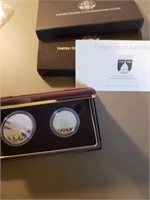 1989 2 Coin Proof Set Congressional Silver
