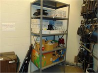 7ft 6-shelve gray metal rack