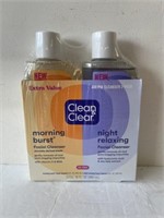 2 clean and clear day and night facial cleansers