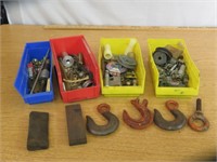 4 Bolt Bins Pulley Hooks, Wet Stones & More