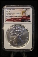 2016 MS70 1oz .999 Pure Silver Eagle