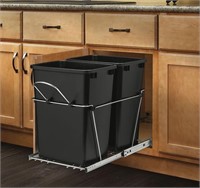 $185 *Double Pull Out Trash Cans, 35 Qt*