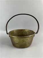 Hammered Brass Pot w/ Handle