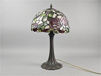 Vintage Tiffany Style Rose Table Lamp