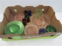 Depression Glass Tray Lot