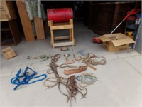 Saddle rack and misc horse tack
