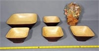 Bamboo Serving Set and Potpourri Vase