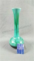 c.1970 Blue Mountain Pottery Green Drip Bud Vase