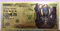 One Piece 24K gold-plated anime banknote