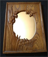 Butterfly Oak framed mirror