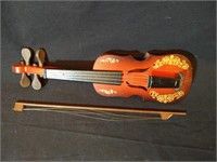 15in wood violin music box