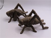 (2) Cast Iron GRASSHOPPER 4" Figures