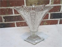 9" Tall Cut Glass Vase