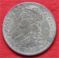 1839 Bust Silver Half Dollar