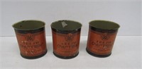 3 Oyster Tins T.A Treakle Pint Size