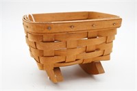 1993 Longaberger Cradle Basket w/Notepad