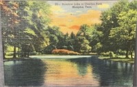 Vintage Stamped Rainbow Lake Postcard PPC