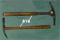 Two saddlers-type tack hammers