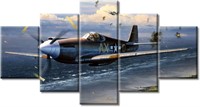 WWII Airplanes Wall Art  Multi Panel  60Wx32H