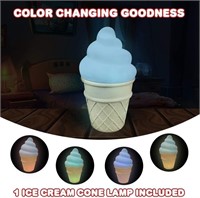 Ice Cream Cone Lamp, LED Night Light blue