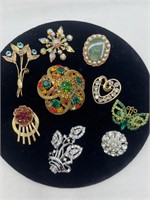 Vintage brooches 4 gold filled