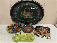 Hand Painted Trays, Plaque & More