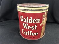 Golden West Coffee Tin
