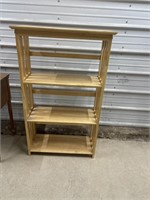 Four tier wooden shelf