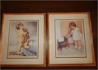 (2) Framed Bessie Pease Gutman Little Girl Prints
