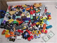 Large Lot of Toy Trucks & Cars - Some Vintage