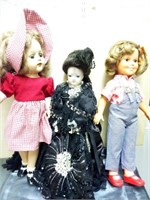 J - LOT OF 3 COLLECTIBLE DOLLS (M68)