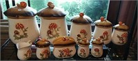 Mushroom canister set, Sears and Roebuck 1978,