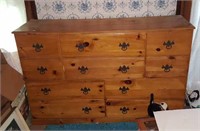 Pine chest of drawers, 10 drawers,