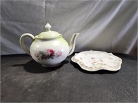 Vintage Teapot & Plate