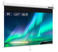CENTURY-STAR 100 inch Projector Screen, Pull Down,