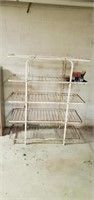 Vintage metal wire rack shelving unit, 24 x 48 x