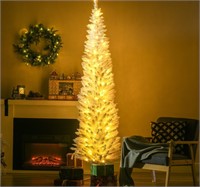 $65 7ft Pencil Christmas Tree, Slim