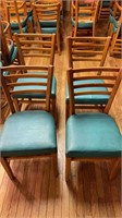 Upholstered ladderback dining chairs