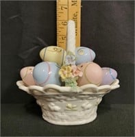 Porcelain Spring Easter Egg Basket Music Box