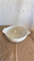 11” Pyrex bowl with orange design