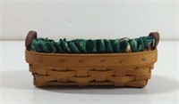 1997 Longaberger Cracker Basket with Liner And