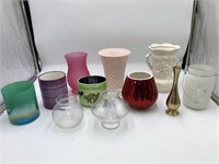 Vintage Brass Vase/Ceramic & Glass Vases
